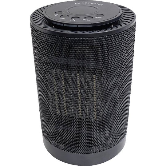 Aeroterma / Radiator ceramic PTC-1500K1, 1500 W, 2 trepte de putere, termostat reglabil, Negru