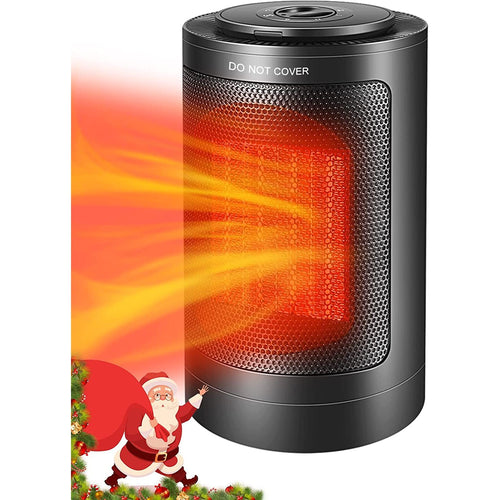 Aeroterma / Radiator ceramic PTC-1500K1, 1500 W, 2 trepte de putere, termostat reglabil, Negru
