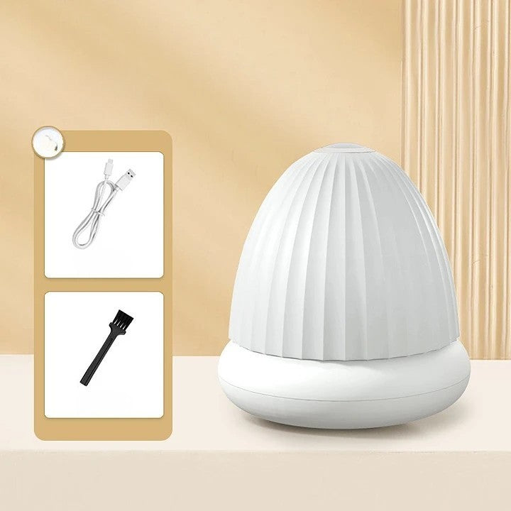 Aparat de Scame 2 in 1, Curatare Haine si Lampa de Veghe, 3 Trepte, Incarcare Tip C, 4 W, 9 x 10 cm, Alb