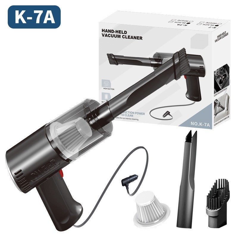Aspirator Portabil Auto, Tip Pistol K7A, Pentru Casa si Masina, Cablu Auto, 36 x 17 cm, Negru
