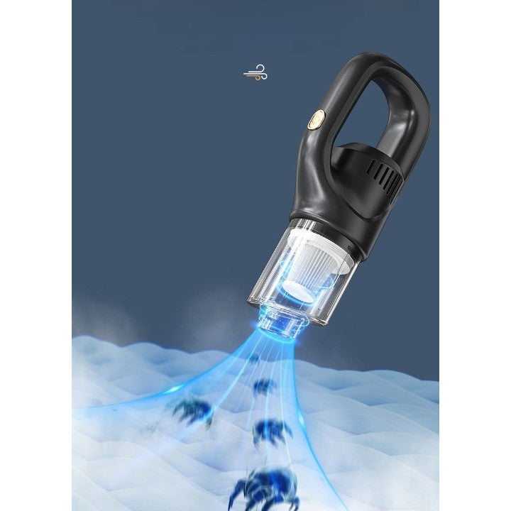 Aspirator Portabil fara Fir, Incarcare USB, Pentru Casa si Masina, Autonomie 45 min, Negru