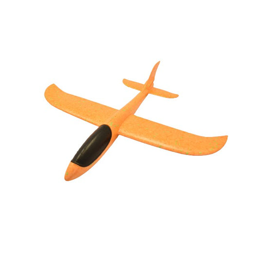 Avion Planor, in punga, din Polistiren, Lungime 47 cm, Portocaliu