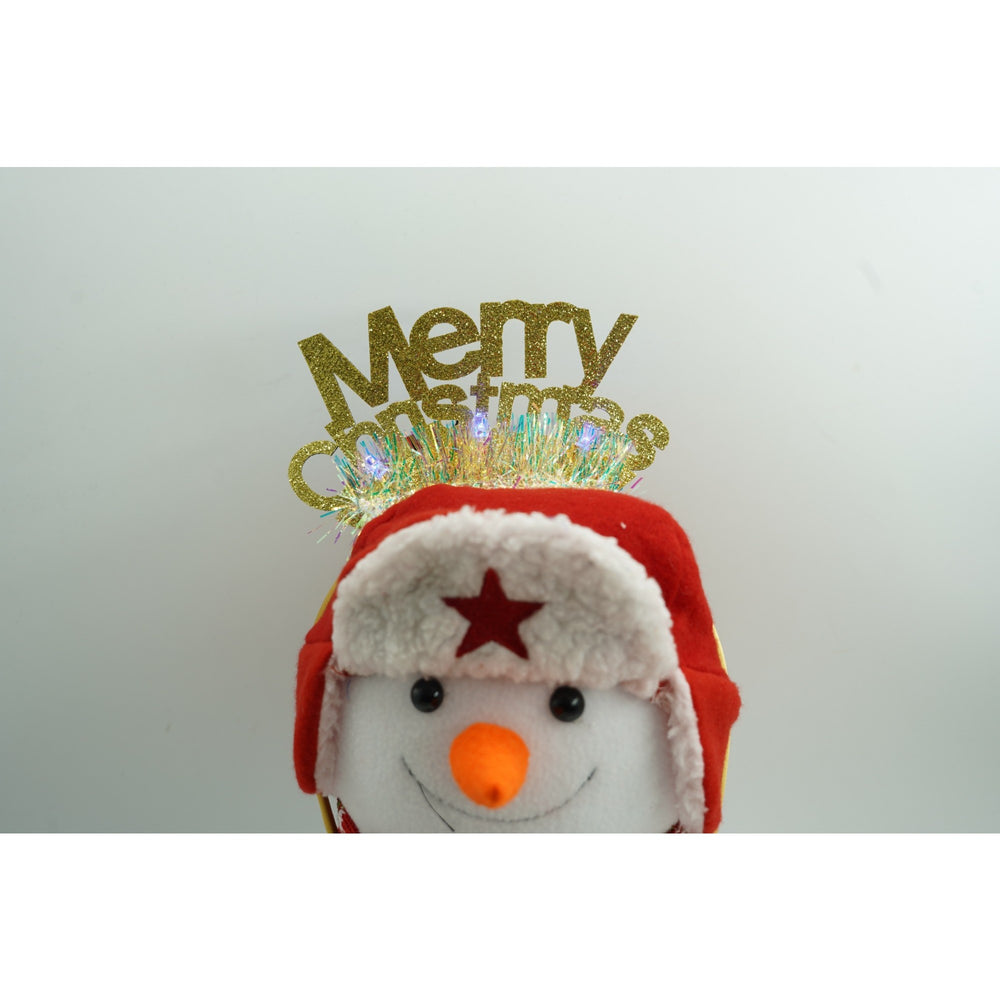 Bentita/cerc Mery Cristmas, culoare auriu cu beteala, marime standard