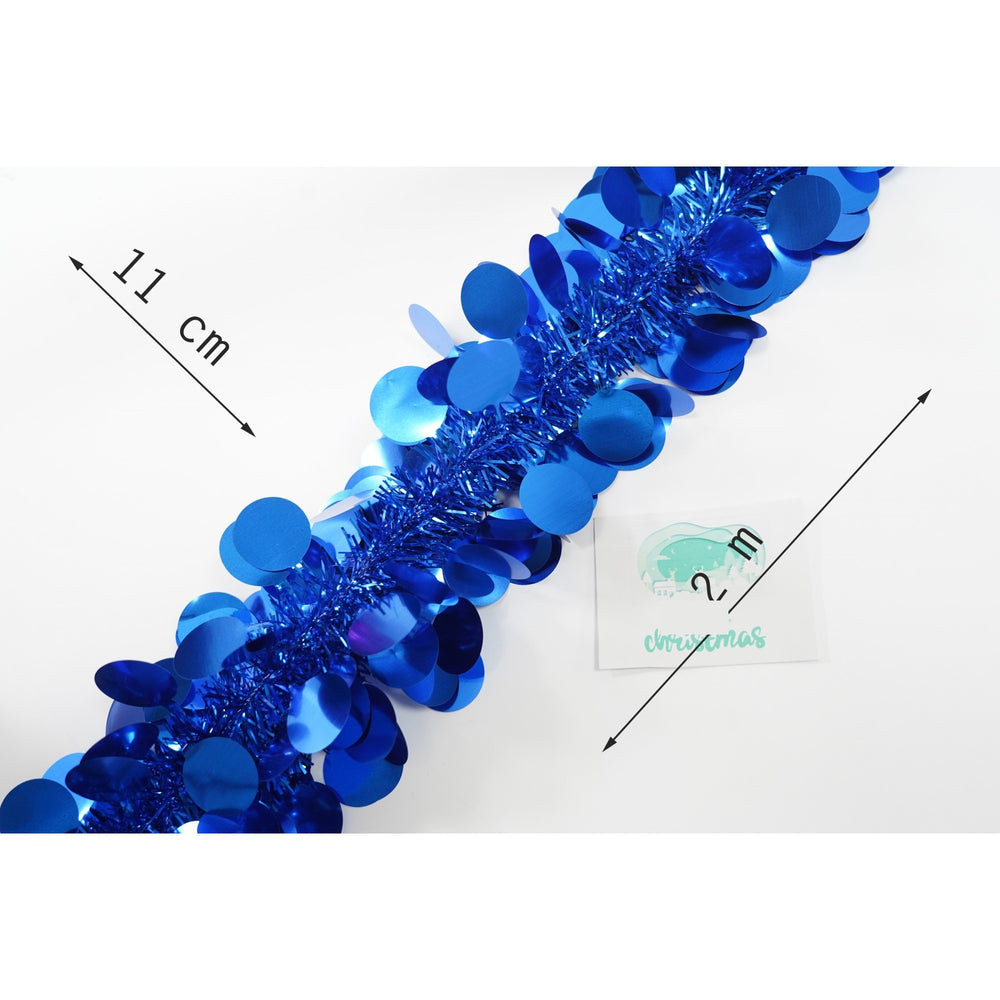 Beteala Craciun, albastru, marimea: 2 m x 11 cm material:folie PVC, interior/exterior, Tema: Mesaje Craciun