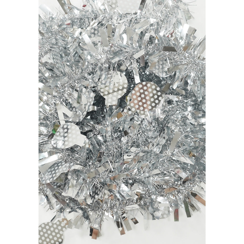 Beteala Craciun, argintiu, marimea: 2 m x 11 cm x 9 cm material:folie PVC, interior/exterior