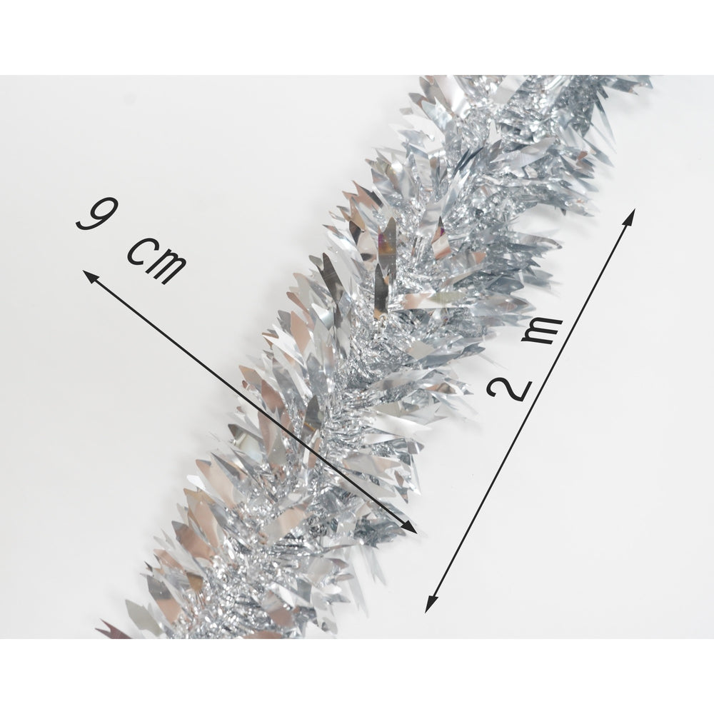 Beteala Craciun, argintiu, marimea: 2 m x 6.5 cm material:folie PVC, interior/exterior