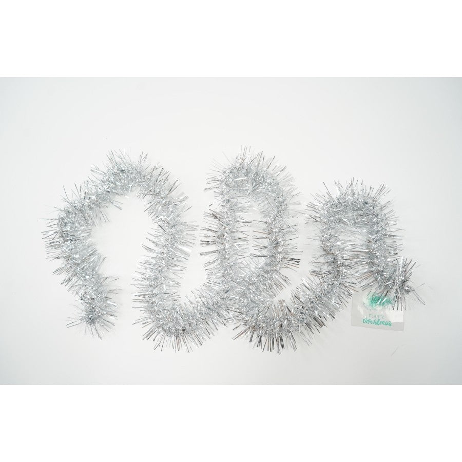 Beteala Craciun, argintiu, marimea: 2 m x 8 cm material:folie PVC, interior/exterior