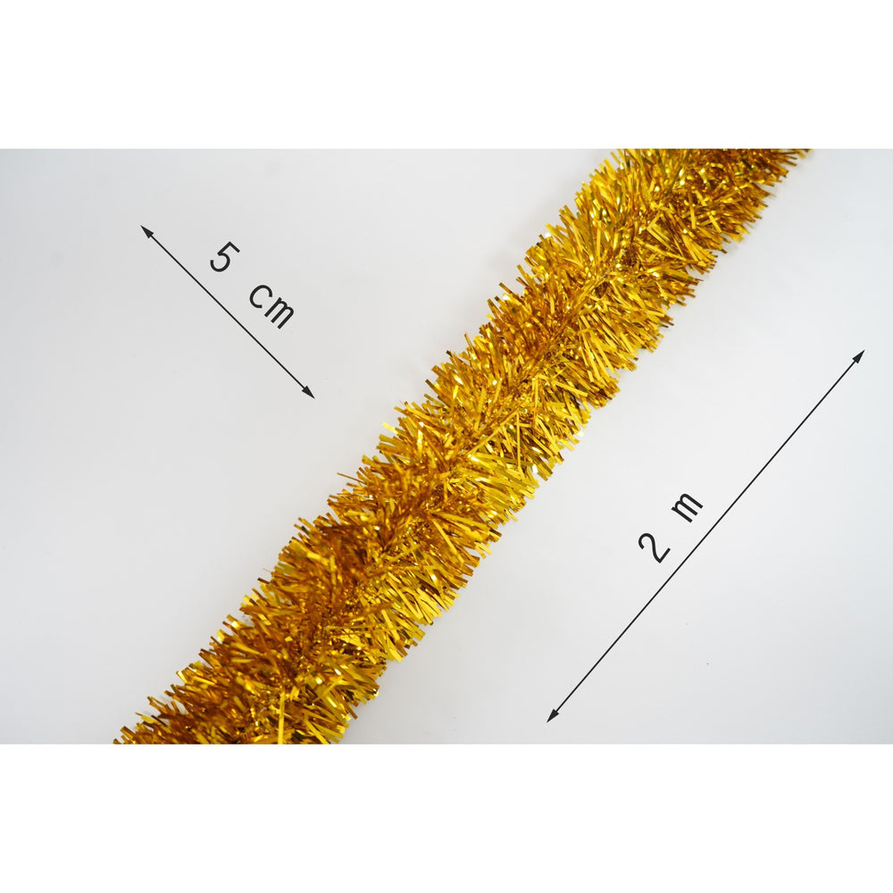 Beteala Craciun, auriu, marimea: 2 m x 5 cm material:folie PVC, interior/exterior