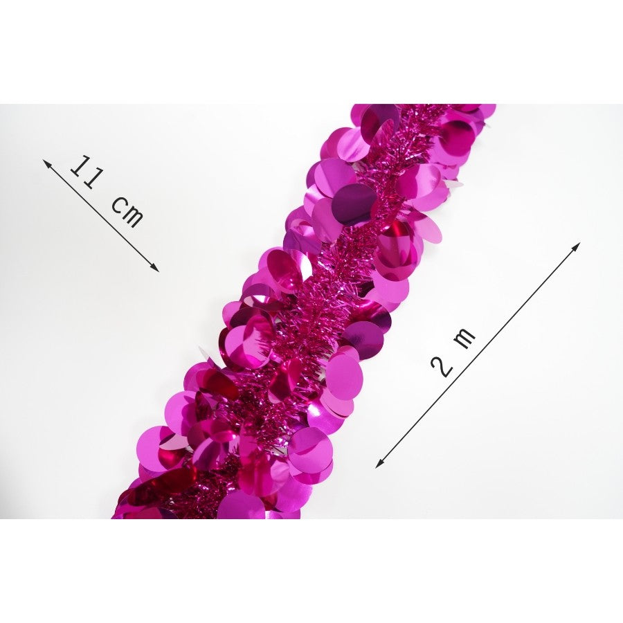 Beteala Craciun, roz, marimea: 2 m x 11 cm material:folie PVC, interior/exterior