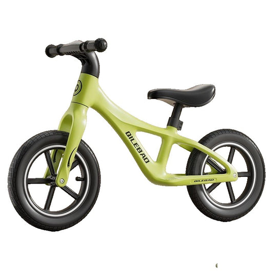 Bicicleta pentru Copii, Fara Pedale, Pentru 2-6 Ani, 2 Roti Silentioase, Sa Reglabila 43 - 58 cm, din Plastic si Fibra de Sticla, 88 x 56 x 43 cm, Verde