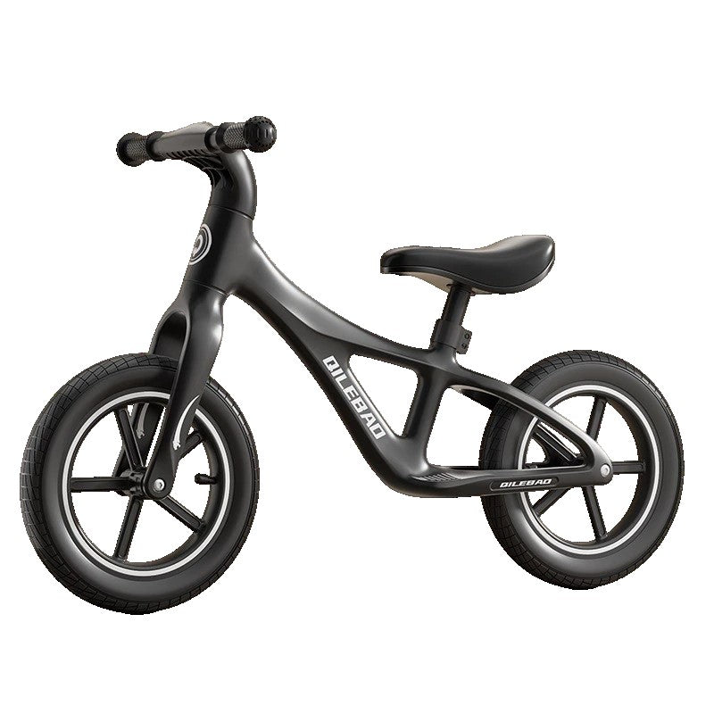 Bicicleta pentru Copii, Fara Pedale, Pentru 2-6 Ani, 2 Roti Silentioase, Sa Reglabila 43 - 58 cm, din Plastic si Fibra de Sticla, 88 x 56 x 43 cm, Negru