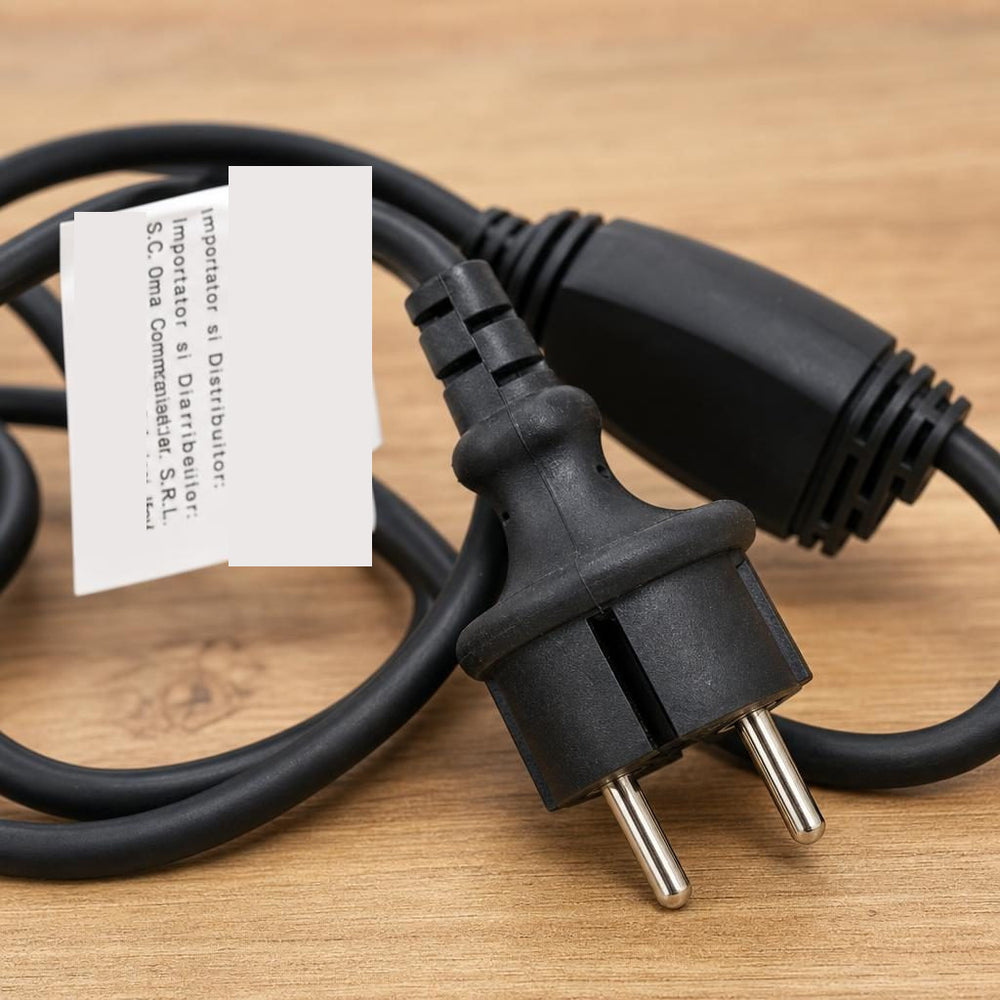 Cablu de Alimentare pentru Instalatie de Craciun, cu Flash, IP65, pentru Maximum 5500 LED-uri, Negru