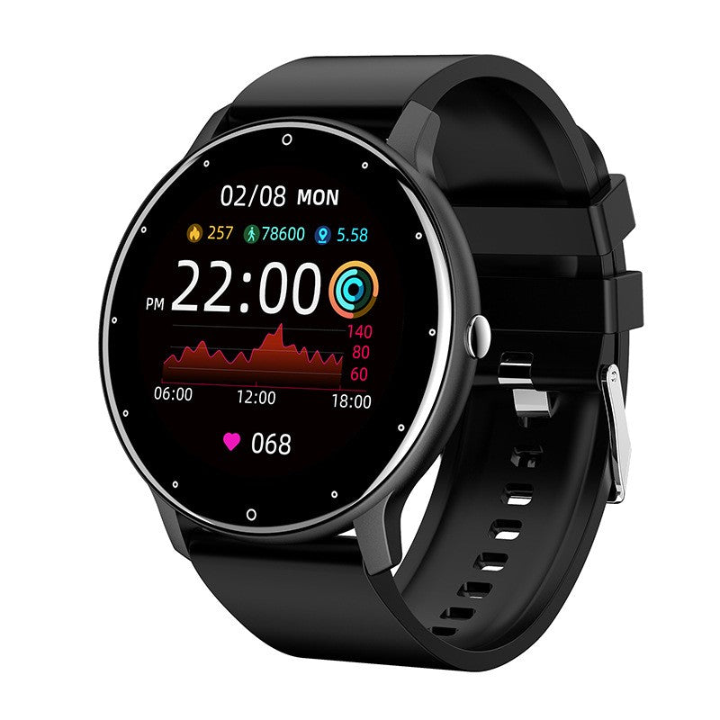 Ceas smartwatch si bratara fitness ZL02D, oxigen, ritm cardiac, pedometru, notificari, IP67, Compatibil cu Android/iOS, vibratii, multi sport, Negru