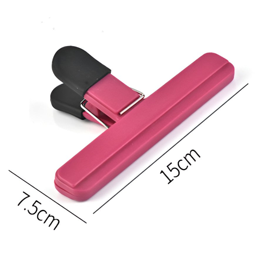 Cleste Multifunctional pentru Sigilarea Pungilor, din Plastic, Mentine Alimentele Proaspete, 15x7.5 cm, Roz