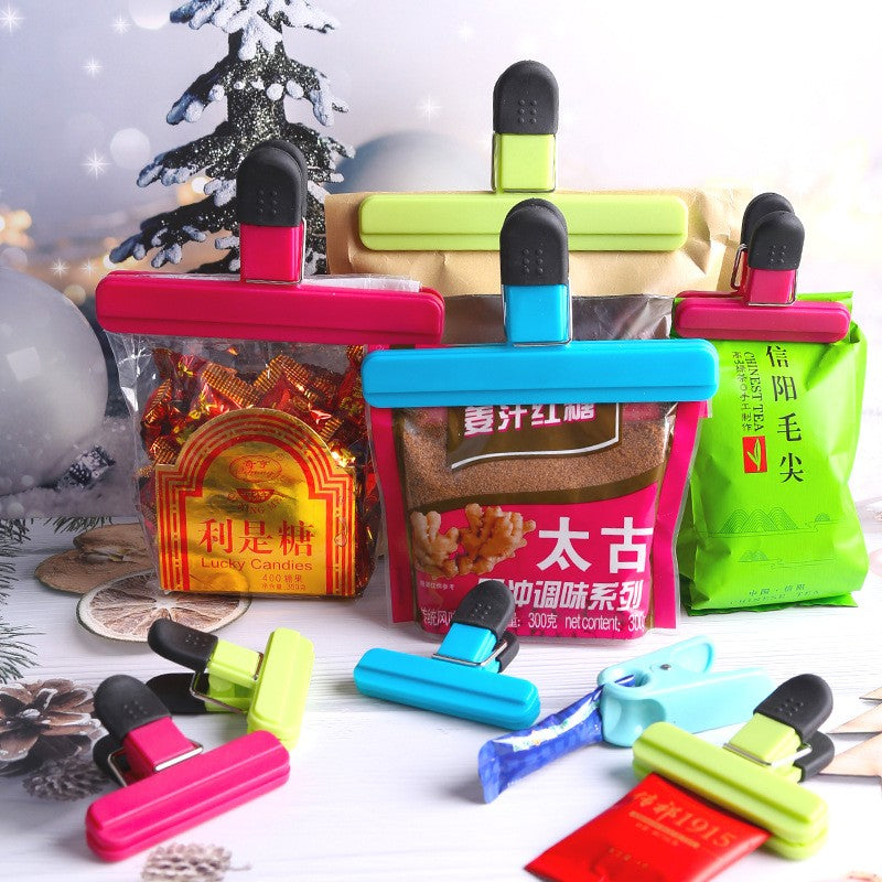 Cleste Multifunctional pentru Sigilarea Pungilor, din Plastic, Mentine Alimentele Proaspete, 15x7.5 cm, Roz