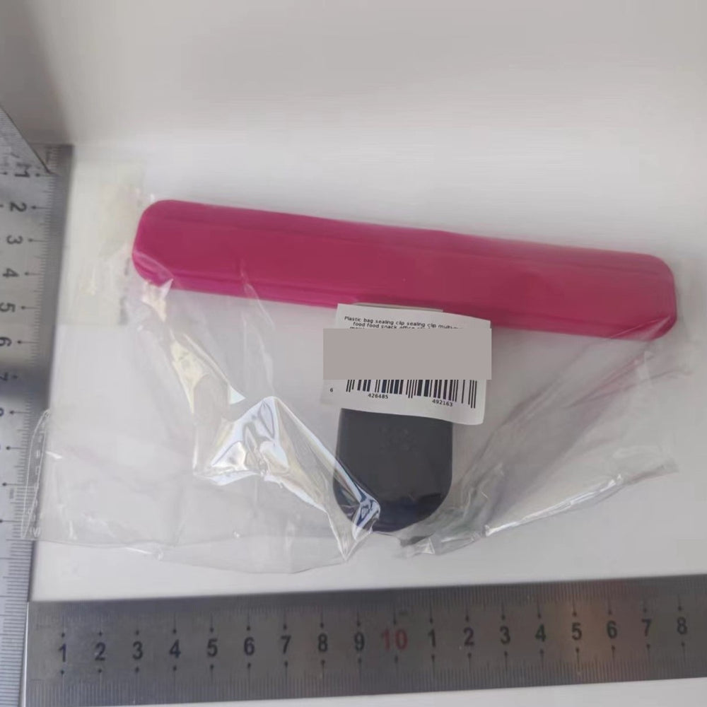 Cleste Multifunctional pentru Sigilarea Pungilor, din Plastic, Mentine Alimentele Proaspete, 15x7.5 cm, Roz