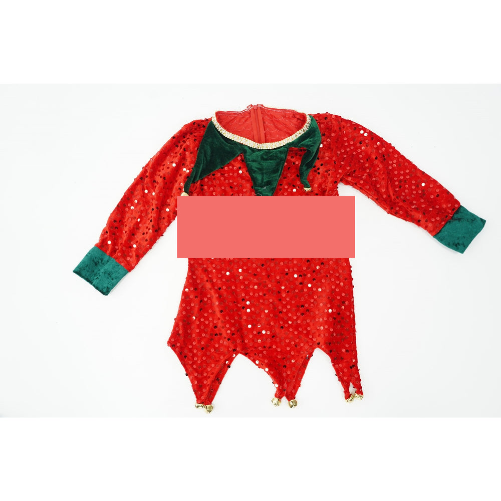 Costum Craciun, Spiridus, rosu, 10 - 13 ani, catifea