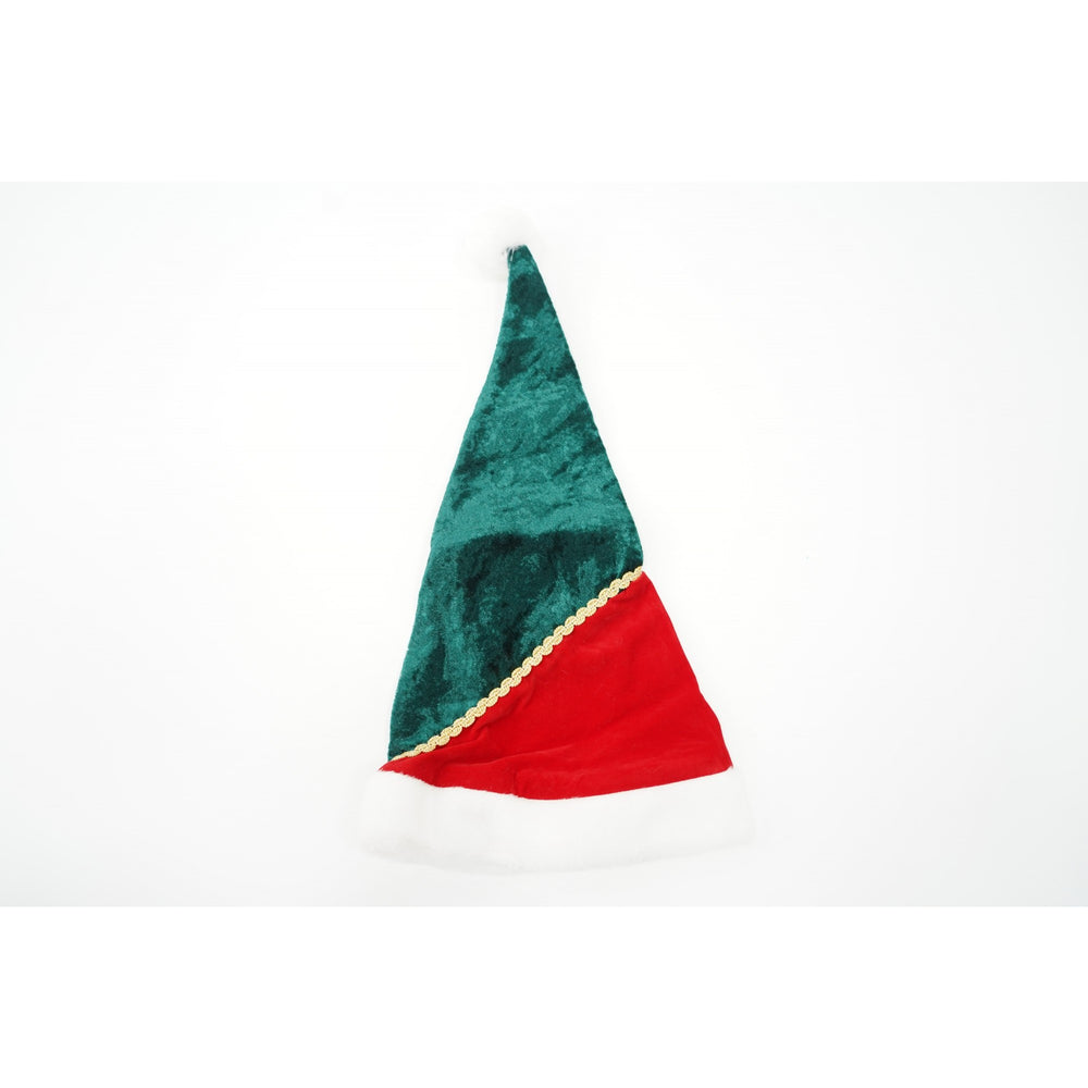 Costum Craciun, Spiridus, rosu, 7 - 9 ani, catifea, Compozitia materialului: velvet, Culoare: Verde