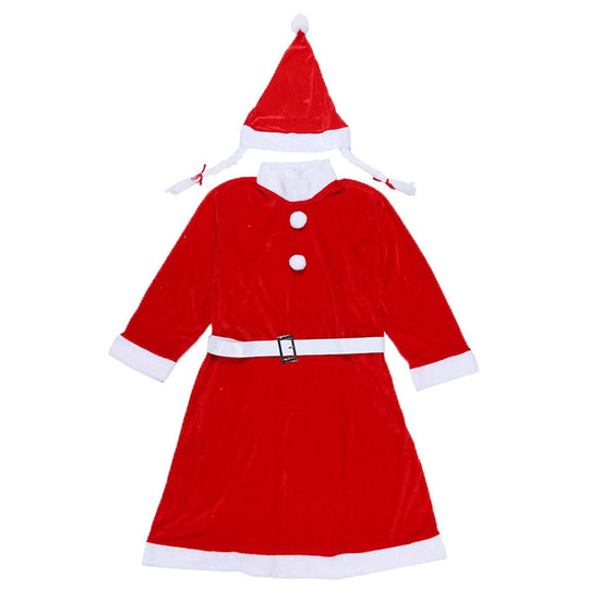 Costum Craciunita Femeie, Adult, 3 piese, Catifea