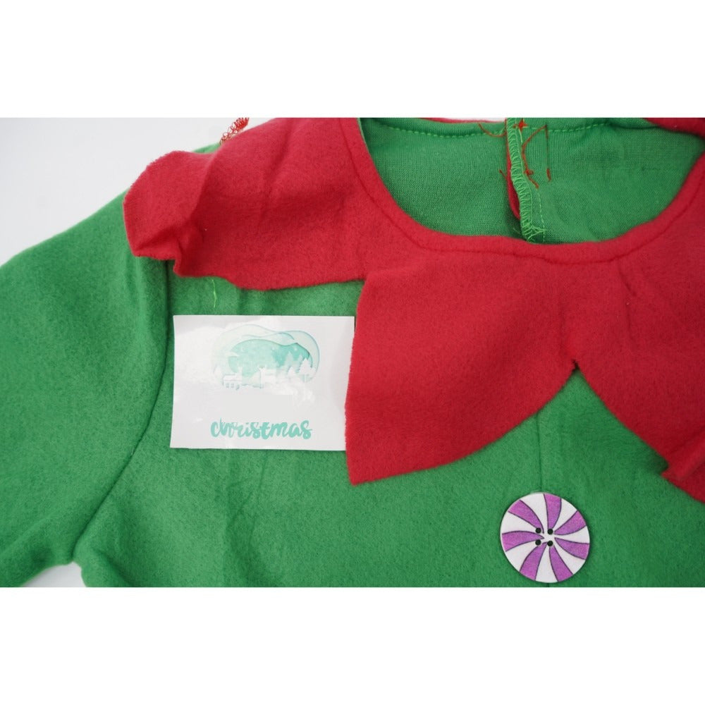 Costum Spiridus, Baieti, 4-6 ani, Verde, Poliester