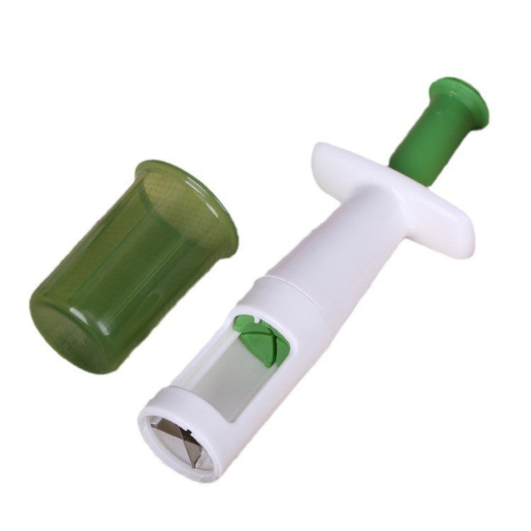 Cutit Feliator pentru Legume si Fructe mici, Feliator pentru Rosii Cherry, Feliator pentru Masline, Ustensila de Feliat Fructe si Legume, 18 x 6, 5 cm, Verde