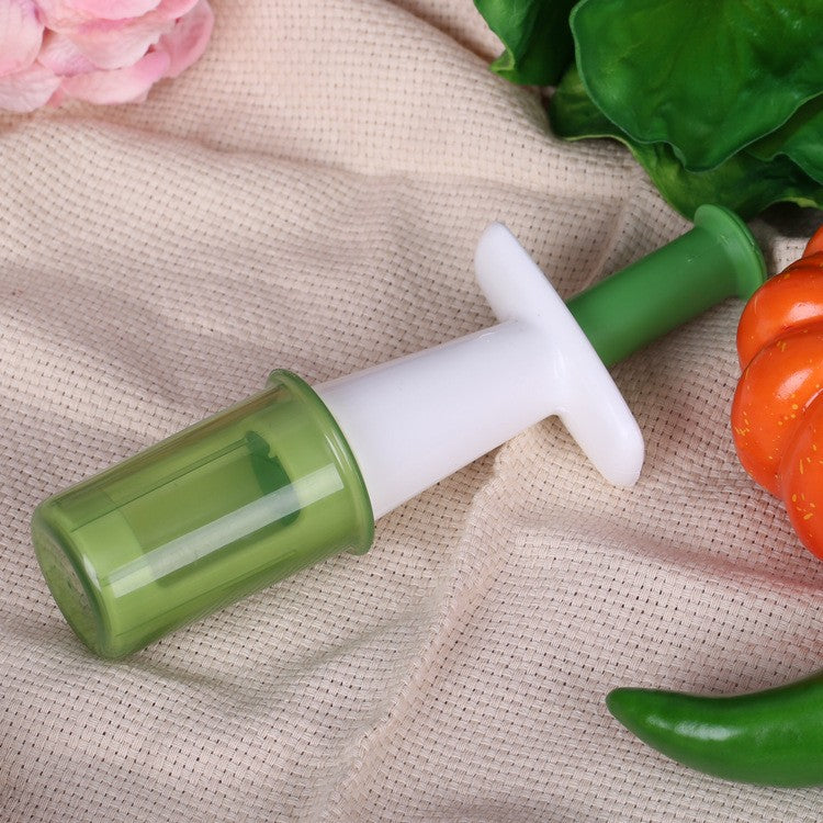 Cutit Feliator pentru Legume si Fructe mici, Feliator pentru Rosii Cherry, Feliator pentru Masline, Ustensila de Feliat Fructe si Legume, 18 x 6, 5 cm, Verde