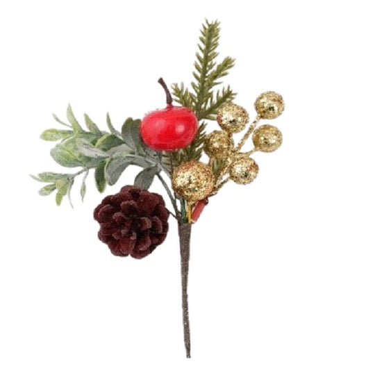 Decoratiune de Craciun, 13 x 18 cm, Model Buchetel 3, Multicolor