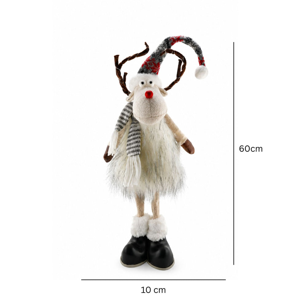 Decoratiune de Craciun, figurina Ren, alb