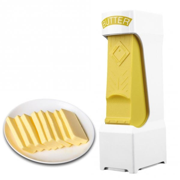 Feliator manual de unt, material plastic, design usor si practic, 20x6x8.5 cm, Butter Cutter, alb
