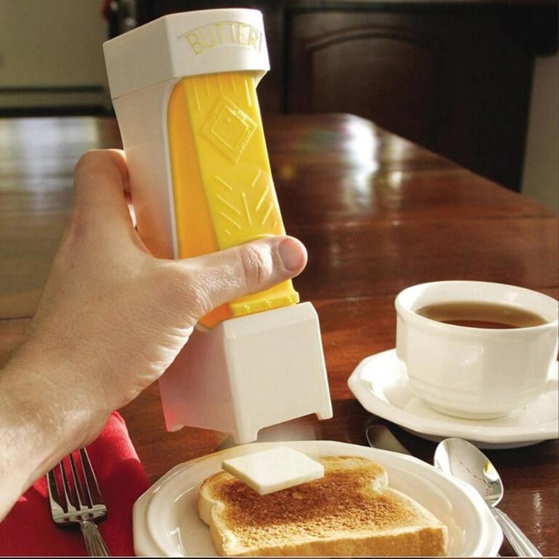 Feliator manual de unt, material plastic, design usor si practic, 20x6x8.5 cm, Butter Cutter, alb