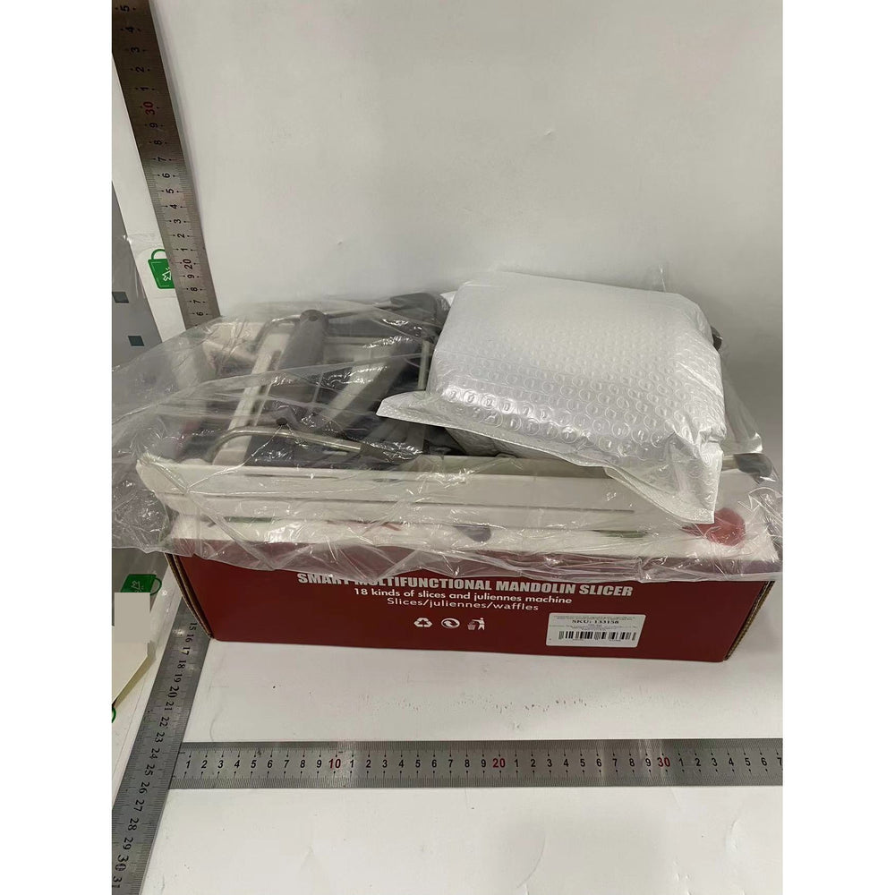 Feliator Manual Multifunctional, Usor de Folosit, pentru Legume, Fructe, Razatoare, Otel Inoxidabil, Accesoriu Bucatarie, 39 x 11.5 x 12.5 cm Alb