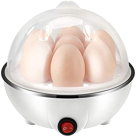 Fierbator de Oua Electric, Capacitate 7 oua, Aparat de fiert oua, 220V, Oprire Automata, 3 Moduri de Fiert Oua, 15 x 15 x 15 cm, Culoare Alb