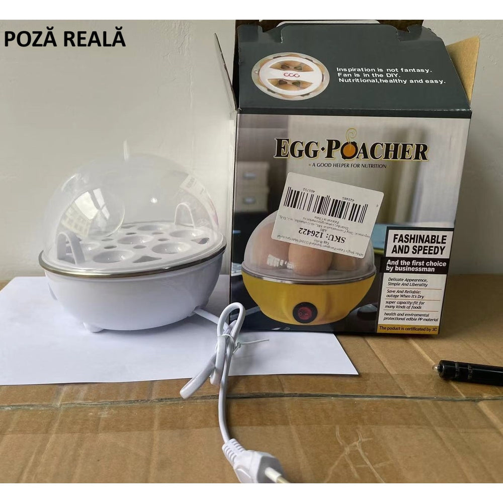 Fierbător electric de ouă, Capacitate 7 ouă, Fierbător de ouă, 220V, Oprire automată, 3