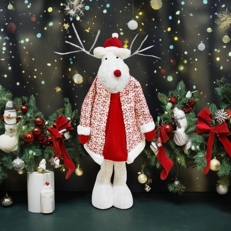 Figurina Decorativa, Pentru Craciun, Ren, Picioare Telescopice, Inaltime Reglabila 42 - 80