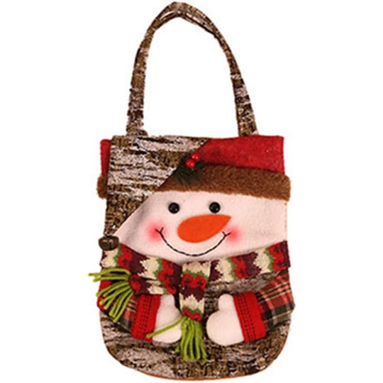 Geanta pentru Cadouri de Craciun, Model Om de Zapada, Decoratiune Sarbatori, 46x23x2 cm, Multicolor