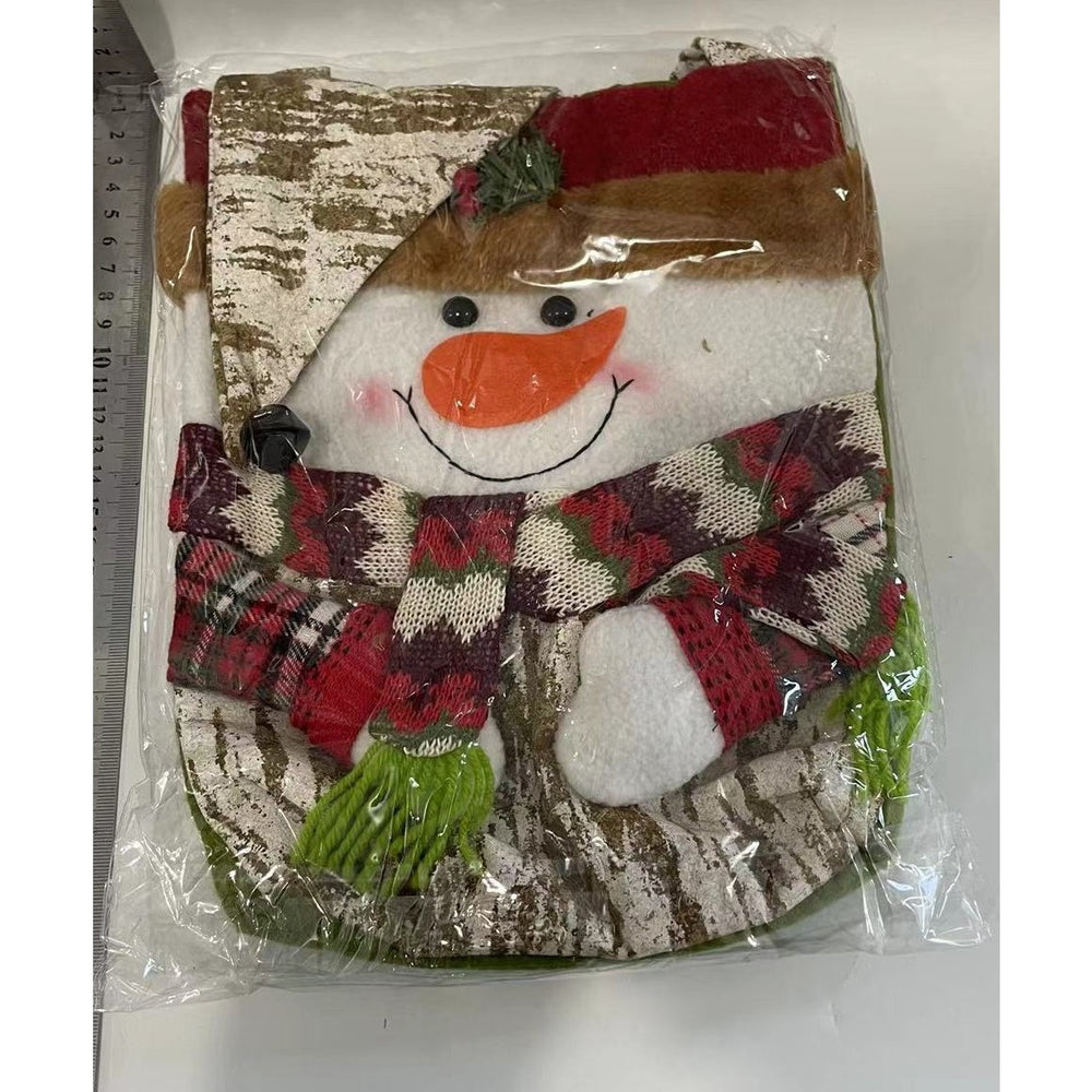 Geanta pentru Cadouri de Craciun, Model Om de Zapada, Decoratiune Sarbatori, 46x23x2 cm, Multicolor