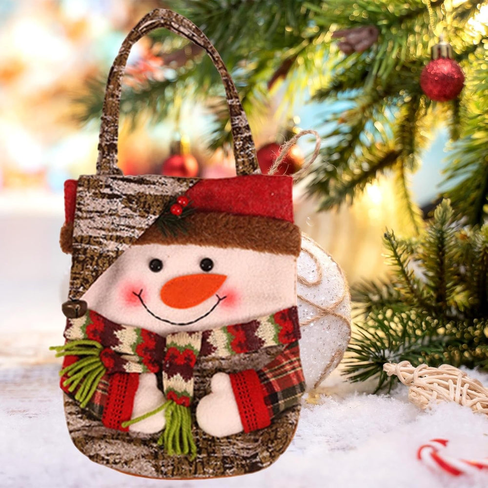 Geanta pentru Cadouri de Craciun, Model Om de Zapada, Decoratiune Sarbatori, 46x23x2 cm, Multicolor