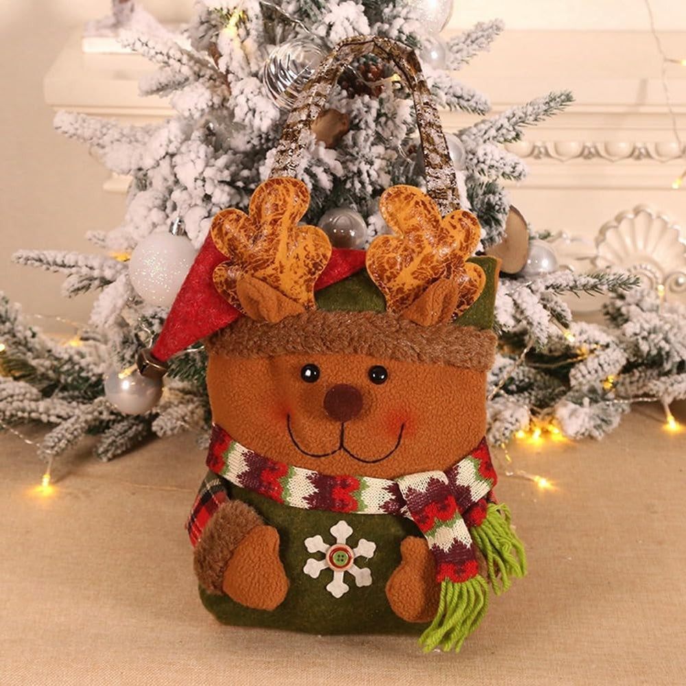 Geanta pentru Cadouri de Craciun, Model Ren, Decoratiune Sarbatori, 46x23x2 cm, Multicolor