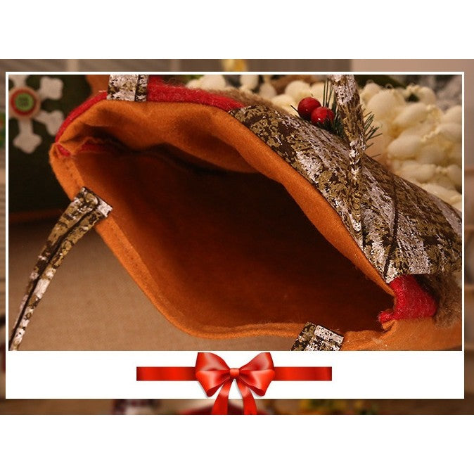 Geanta pentru Cadouri de Craciun, Model Ren, Decoratiune Sarbatori, 46x23x2 cm, Multicolor