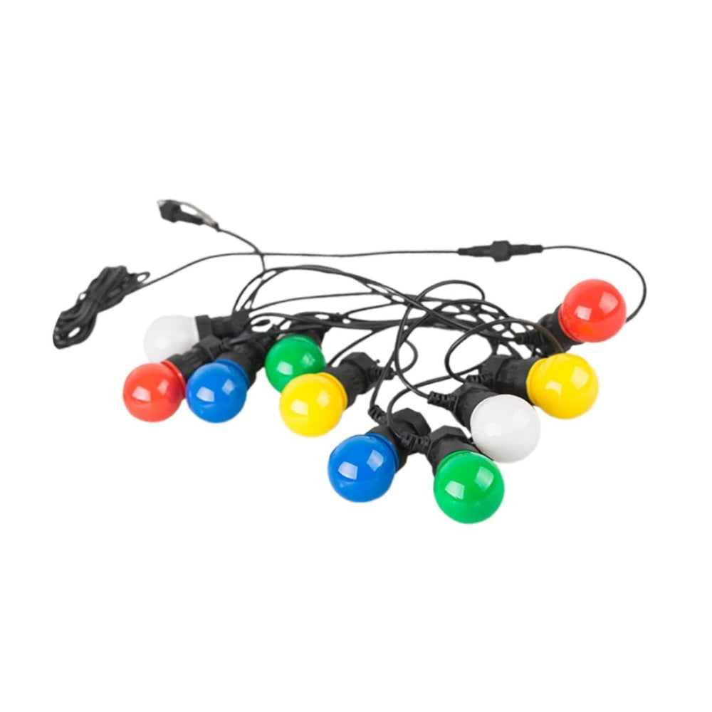 Ghirlanda Luminoasa, fara Transformator, 10 m, 20 LED-uri Model Bulb, Interconectabila, IP65, Multicolor