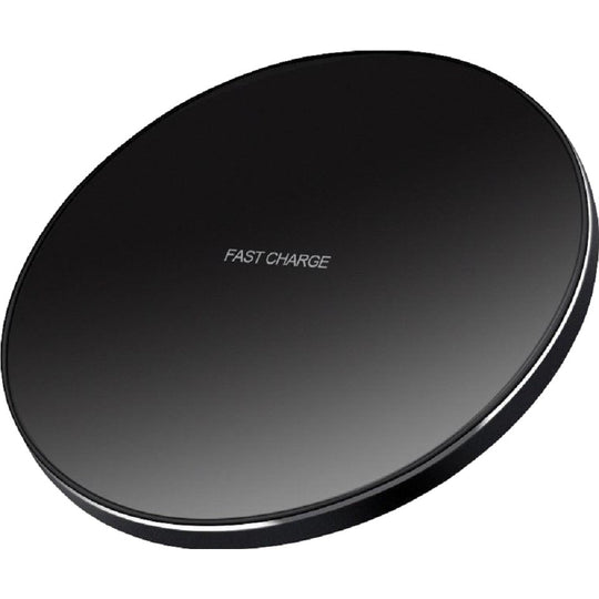 Incarcator Wireless, Fast Charge, 15W, Ultra Slim, compatibil cu iPhone, cablu inclus, Rotund, Negru