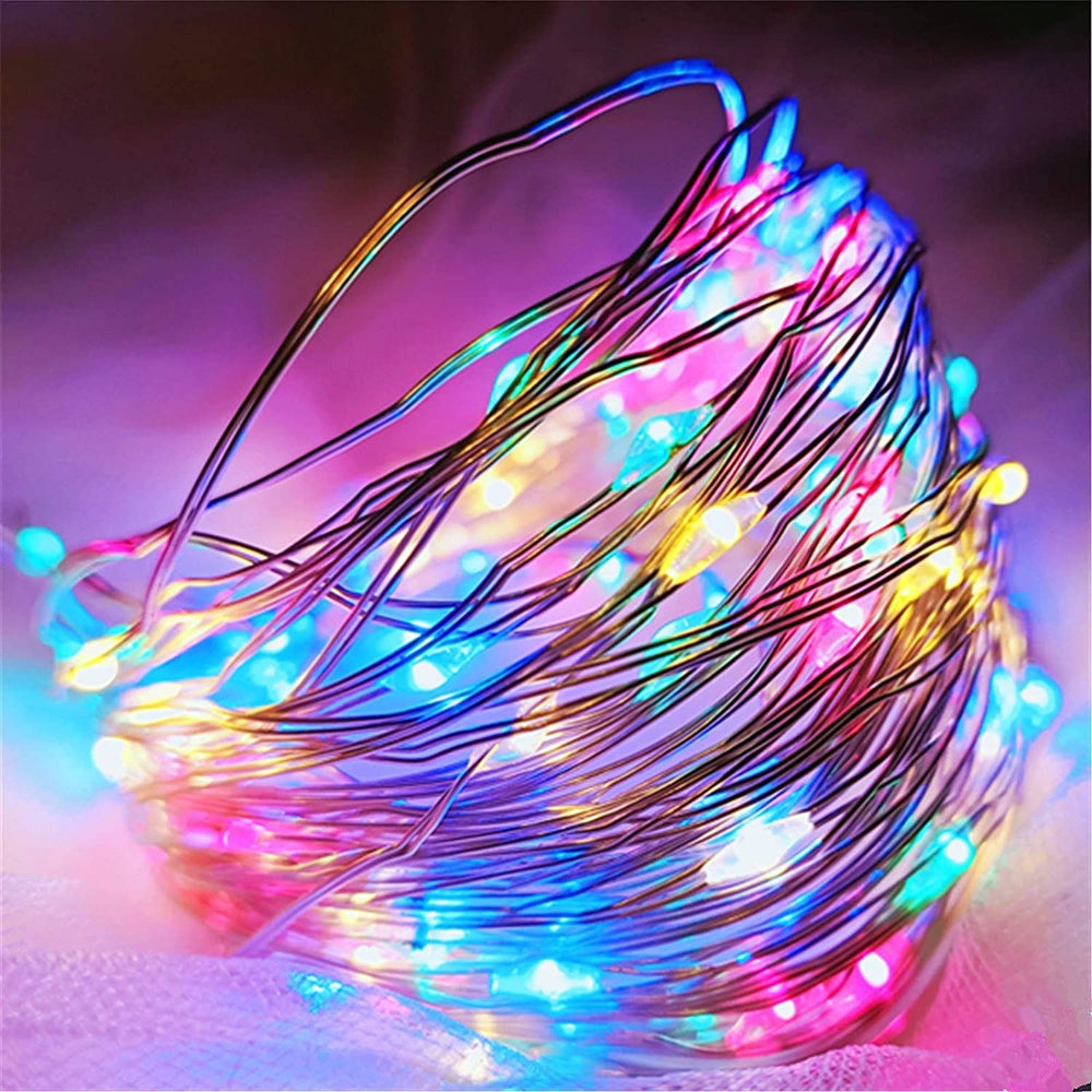 Instalatie Craciun, 15 m, 150 Led-uri, Liniara, Multicolor, 8 jocuri de lumini, Transformator, Interconectabila, Prelungitor 3 m inclus, Fir Cupru