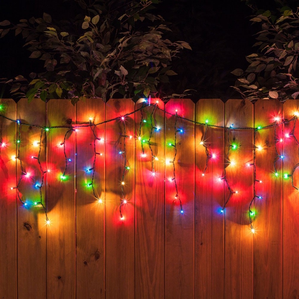Instalatie Craciun, 15 m, 429 Led-uri, Franjuri, Multicolor, Flash, Transformator cu telecomanda