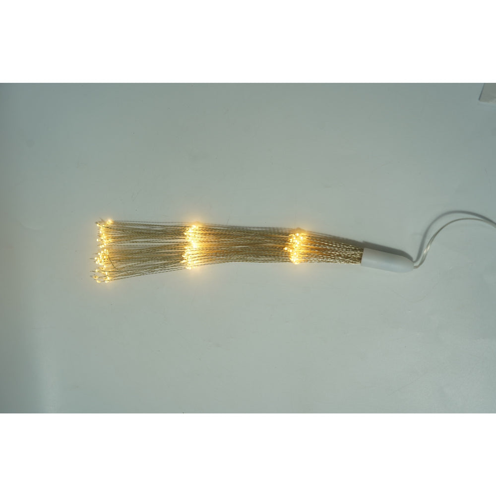 Instalatie Craciun, 180 LED-uri, alb cald, telecomanda 8 functii, cu baterii, explozie fireworks