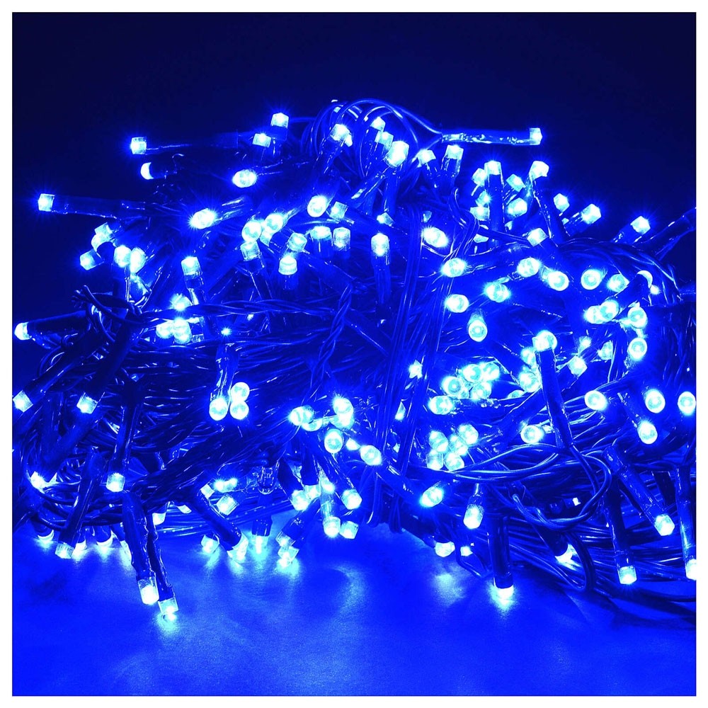 Instalatie Craciun, 35 m, 1001 Led-uri, Franjuri, Albastru, Flash, Transformator, Interconectabila