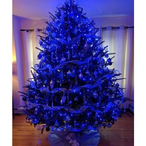 Instalatie Craciun, 35 m, 350 Led-uri, Liniara, Albastru, 8 jocuri de lumini, Transformator cu telecomanda, Interconectabila, Prelungitor 5 m inclus, Fir Transparent