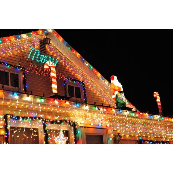 Instalatie Craciun, 40 m, 1144 Led-uri, Franjuri, Multicolor, Flash, Transformator cu telecomanda