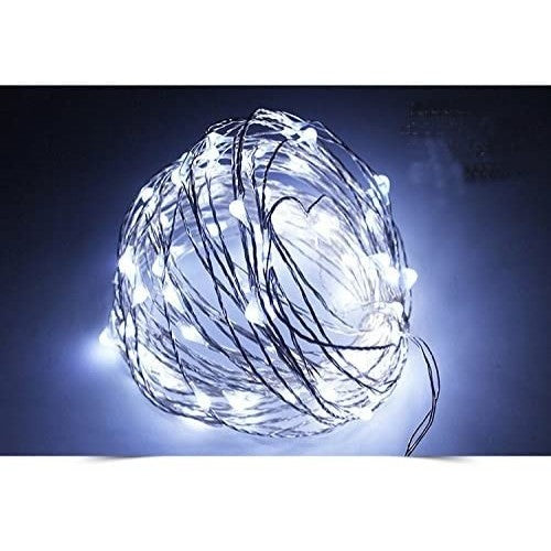 Instalatie Craciun, 50 m, 500 Led-uri, Liniara, Alb Rece, 8 jocuri de lumini, Transformator, Interconectabila, Prelungitor 5 m inclus, Fir Cupru