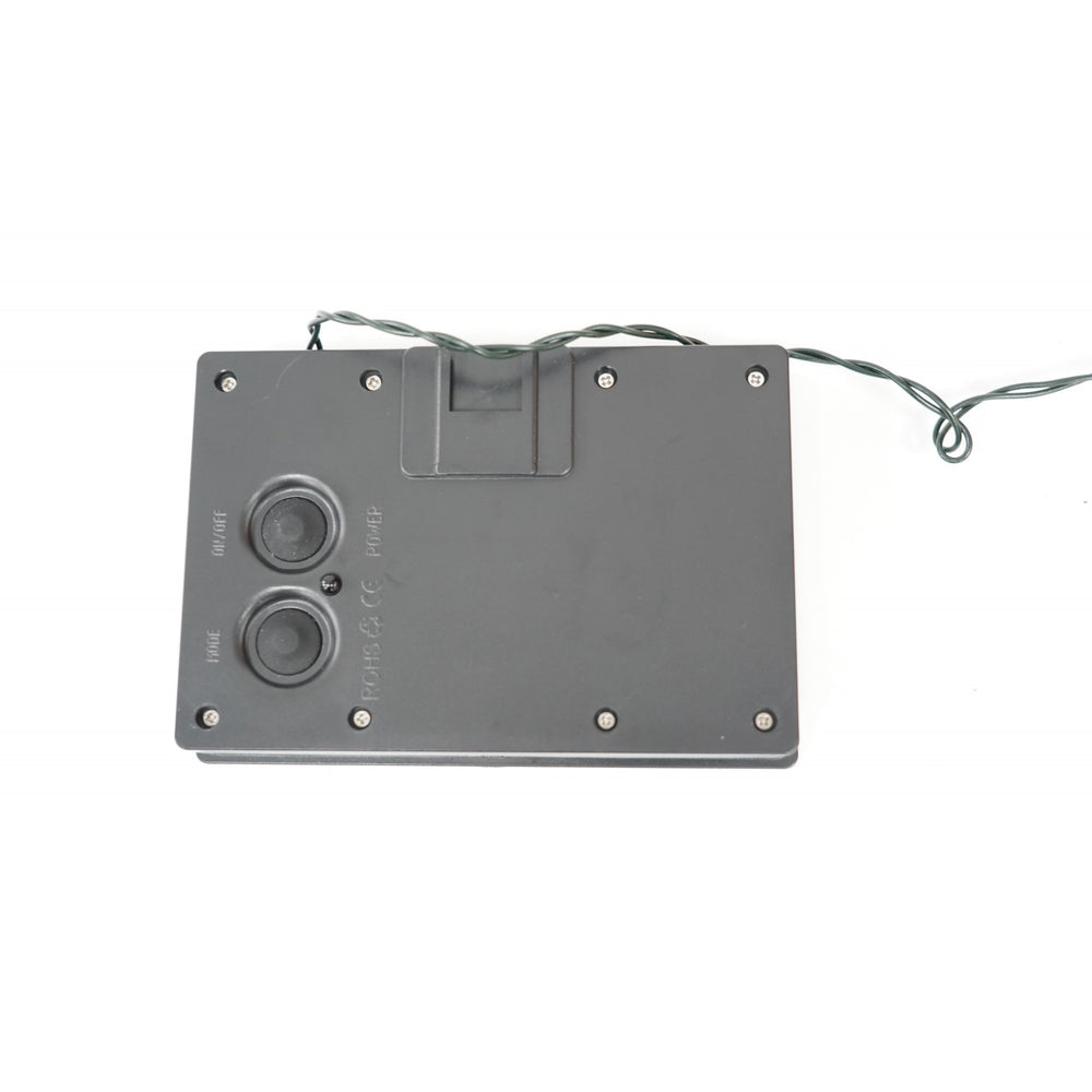 Instalatie Craciun, 8 metri, 50 de LED-uri, alb cald, telecomanda 8 functii, cu energie solara, fir negru, liniar, interior/exterior
