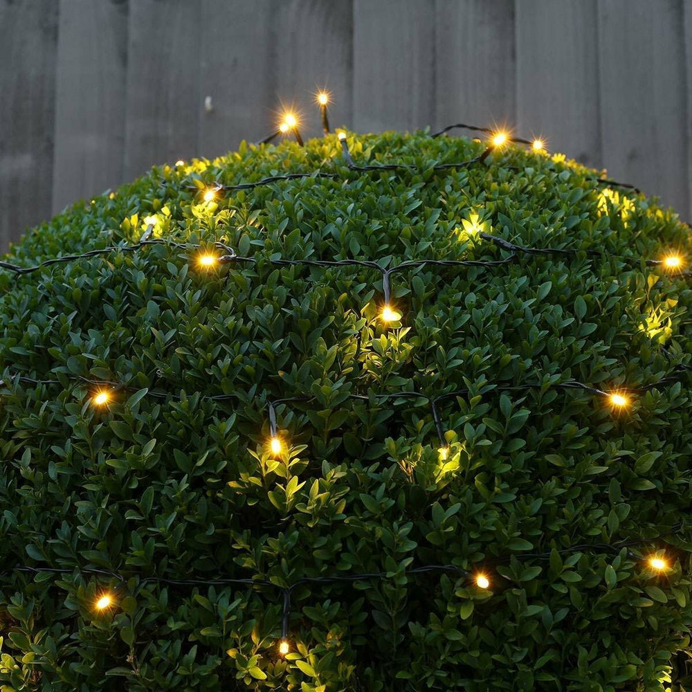Instalatie Craciun Liniara, de Exterior, IP65, cu Alimentator 1.5 m inclus, 20 metri, 200 LED, Alb Cald